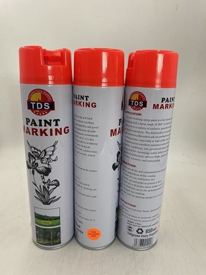 Özelleştirilmiş 650ml Aerosol Sprey Boya Hızlı Dring Çizgi İşaretleme Boyası