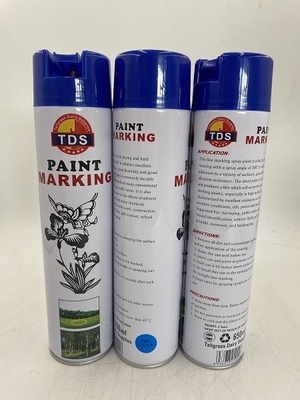 Özelleştirilmiş 650ml Hızlı Kuruyan Suya Dayanıklı Yol Çizgi İşaretleme Boyası Aerosol Sprey Boya