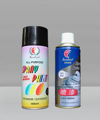 Siyah Akrilik Sprey Boya Hızlı Kuruyan Su Bazlı Mobilya İçin 450ml