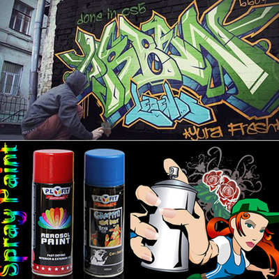 Hızlı Kuru 400ml Grafiti Sanatı Renkli Sprey Boya Sıvı Kaplama