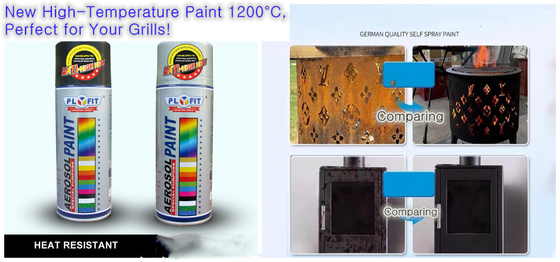 Metal ve Ahşap için Yüksek Sıcaklık Emaye Sprey Boya 400ml