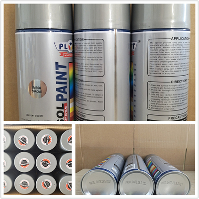 Hızlı Dring Suya Dayanıklı Tinpate Aerosol Renkli Sprey Boya 400ml Kutu Başına