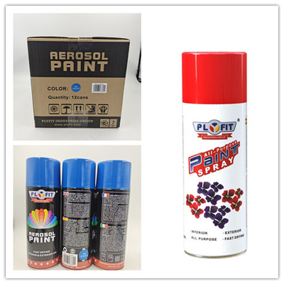 Çelik için 1.5g / S Ejeksiyon Aerosol Sprey Boya 450ml Teneke Hızlı Kuru TUV